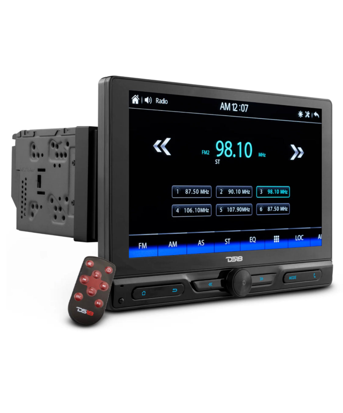 DS18 DDX10.5ML 10.5” Double-Din Floating Display Multimedia Mech-Less Receiver With Mirror Link For iPhone & Android