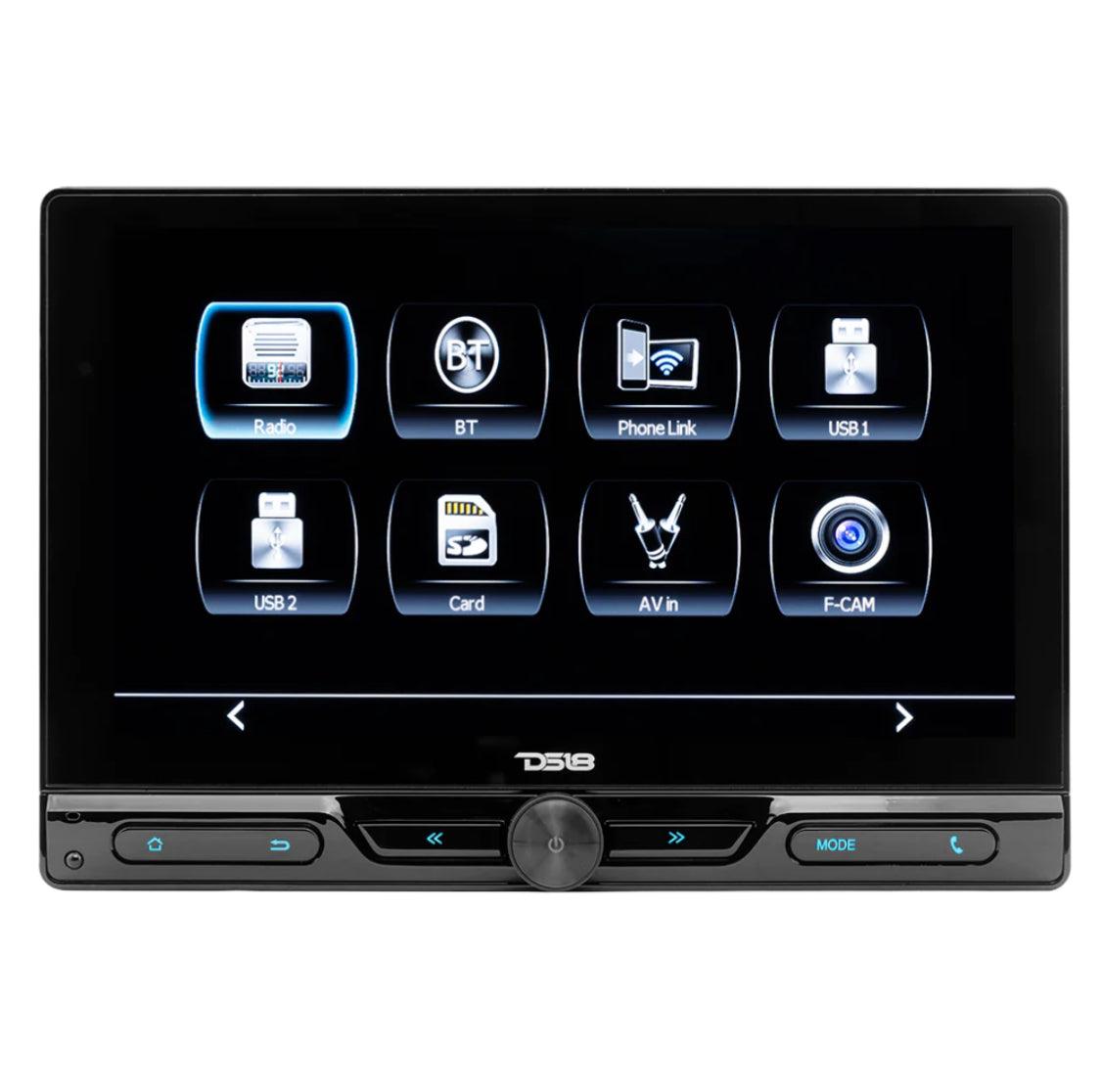 DS18 DDX10.5ML 10.5” Double-Din Floating Display Multimedia Mech-Less Receiver With Mirror Link For iPhone & Android