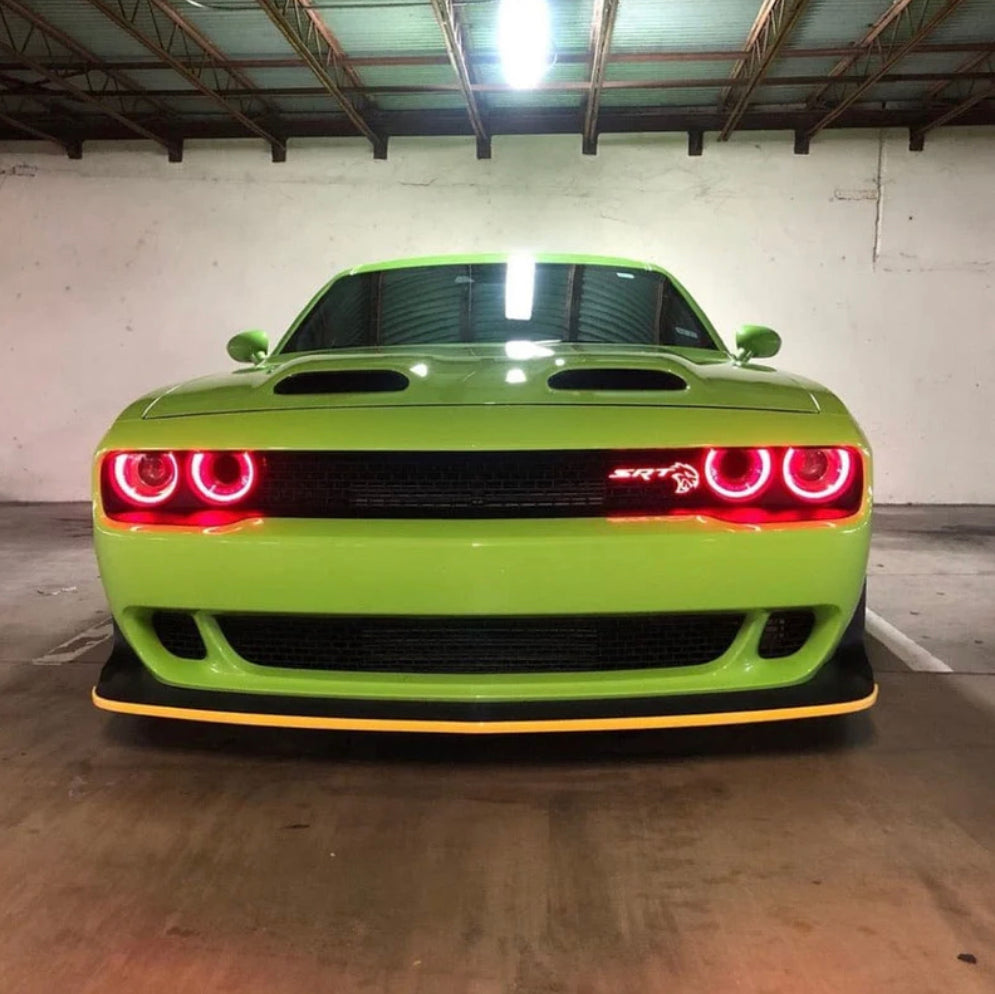 Prebuilt 2015-2023 Dodge Challenger RGBW Color Changing LED Projector Headlights with Bluetooth
