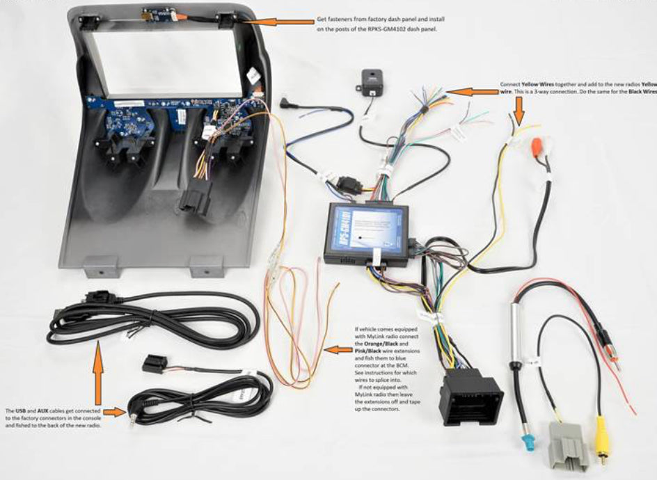 PAC RPK5-GM4101 - 2010-2015 Chevy Camaro aftermarket Stereo Dash and Wiring Kit with Climate control
