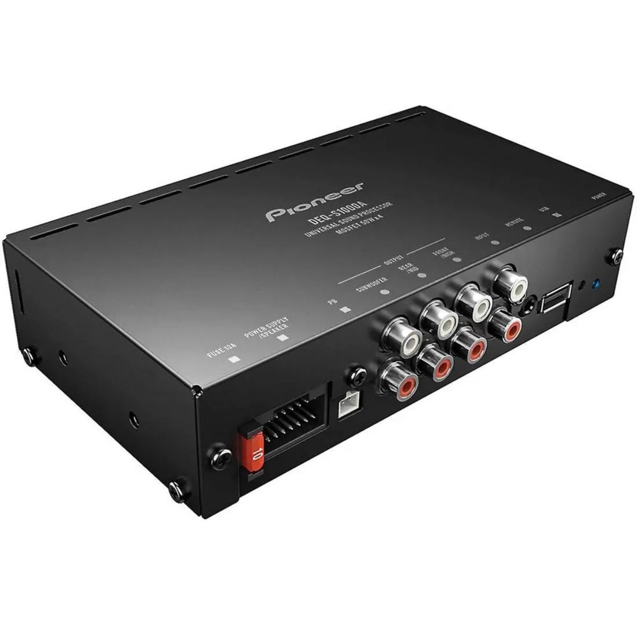 Pioneer DEQ-S1000A Compact 4-channel car amplifier with digital signal processing — 14 watts RMS x 4