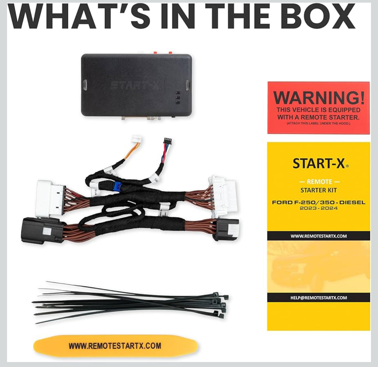 Start-X Plug N Play Remote Starter Kit for Ford F-250, F-350 (2023-2024) Diesel, Push to Start/Standard Key Start