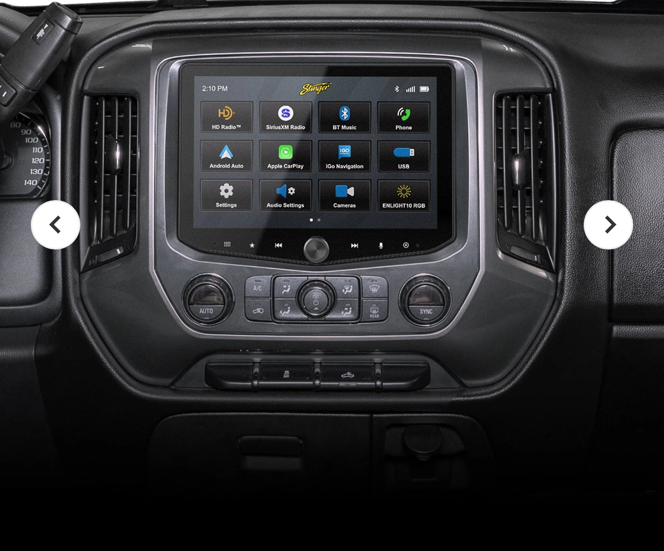 PAC SRK-GM14HX 2014-2018 Silverado and Sierra Kit for Stinger's HORIZON10 and HEIGH10 multimedia head units