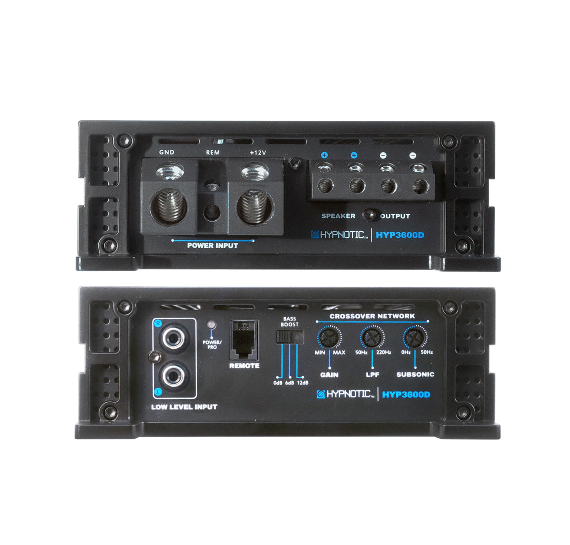 Hypnotic HYP3600D - 3600 Watt Mono Block Bass Amplifier - with 0 Guage Terminals