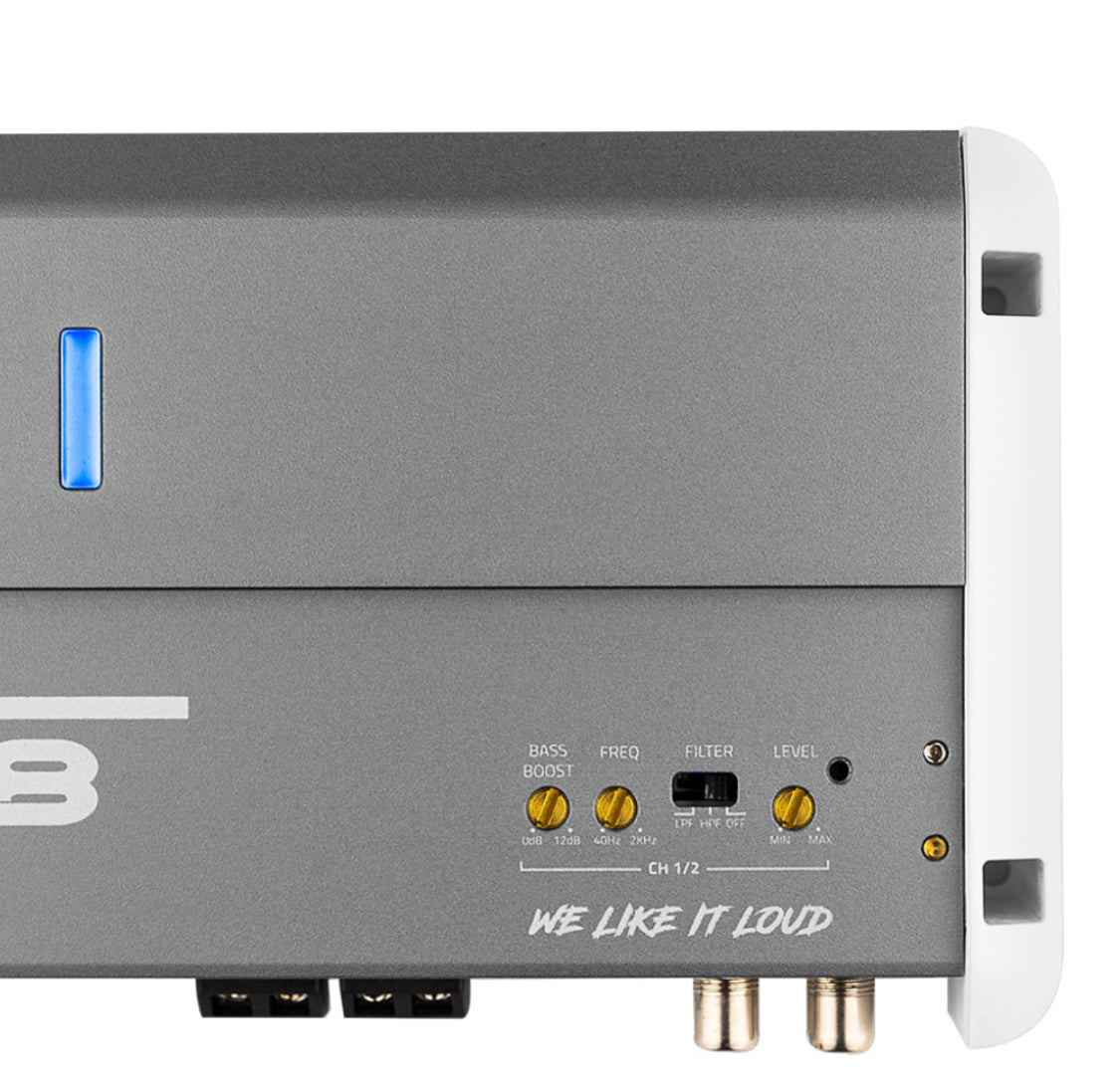DS18 NXL-M2 - 2 Channel IPX5 Marine Amplifier, Goes Great with 8
