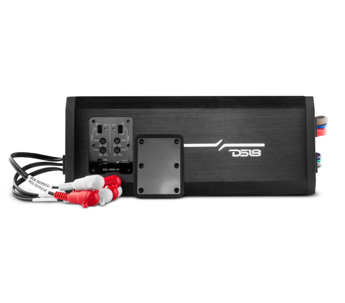 DS18 HYDRO NXL-X850.4D IP67 WaterProof Marine 4-Channel Boat, ATV, UTV Amplifier 2400 Watts