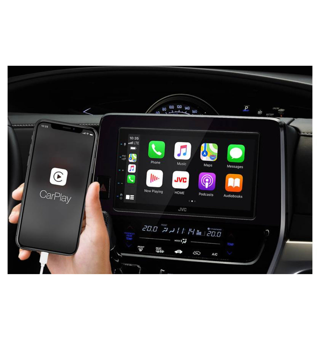 JVC KW-M560BT Apple CarPlay Android Auto 7