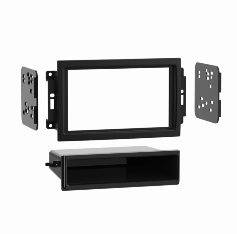 Metra 99-6510 Dash Kit Fits select 2005-09 Chrysler, Dodge, Jeep vehicles — single- and double-DIN radios (Black)