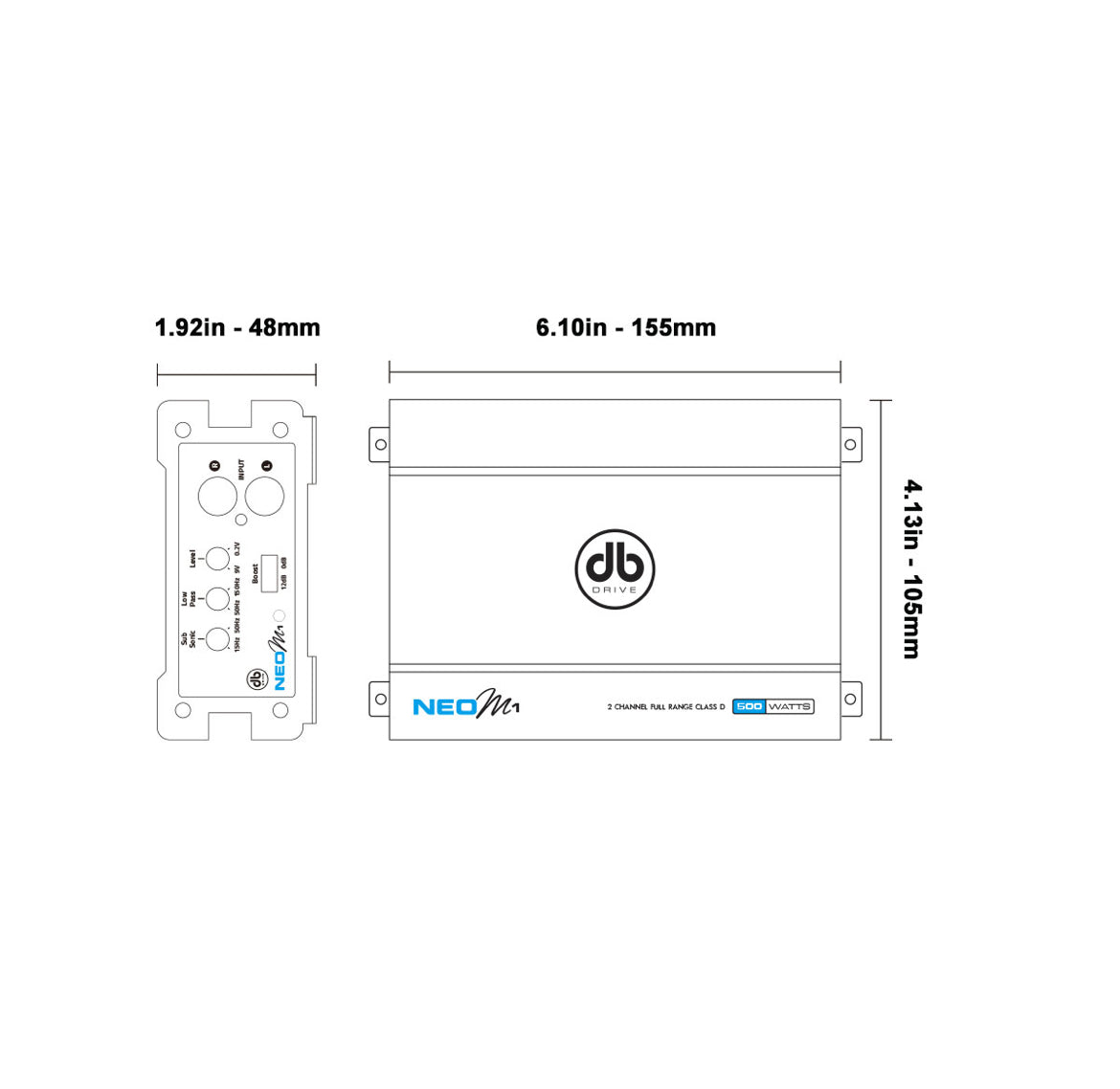 db drive NEO M1 - Marine Mono Full Range Amplifier
