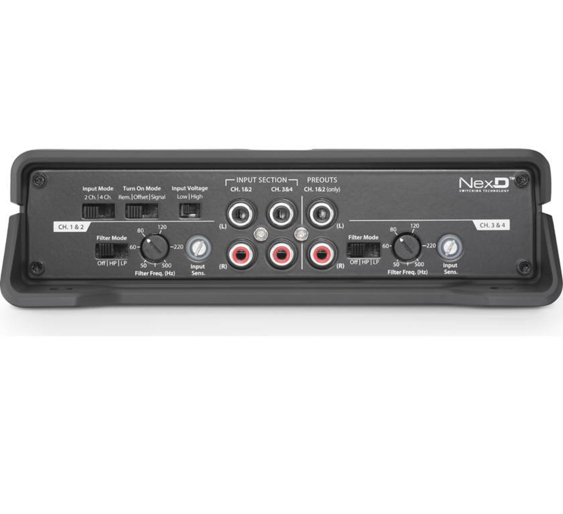 JL Audio JD400/4 JD Series 4-channel car amplifier — 75 watts RMS x 4