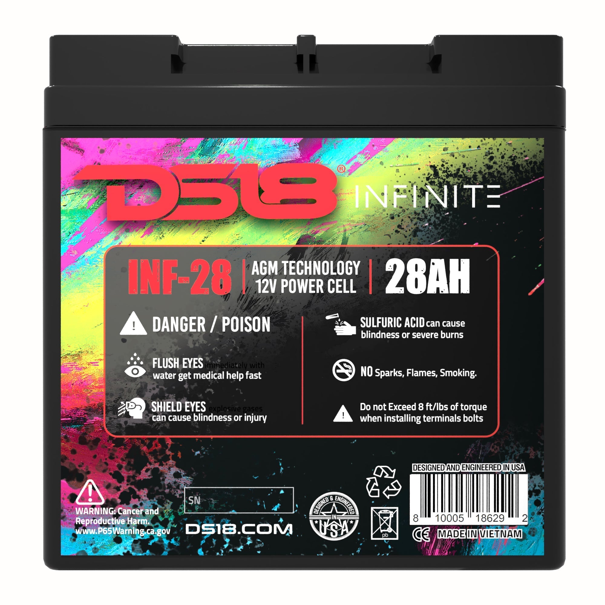 DS18 INFINITE 28 AH AGM Power Cell Battery