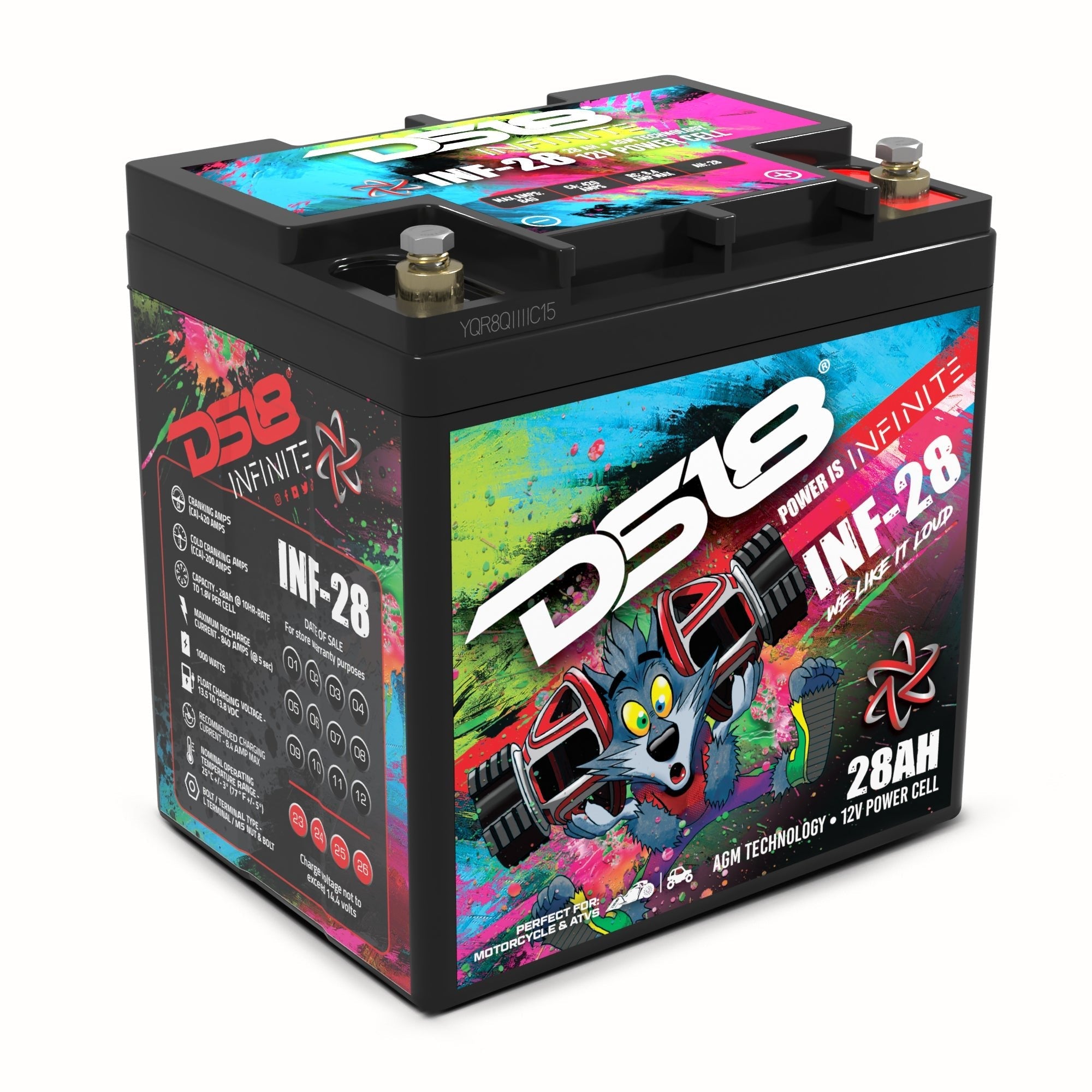 INFINITE 28 AH AGM Power Cell 12 Volt Battery