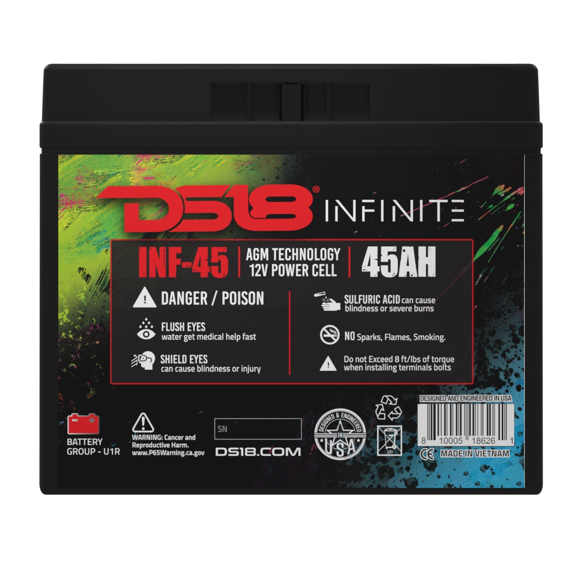 DS18 INFINITE 45 AH AGM Power Cell Battery