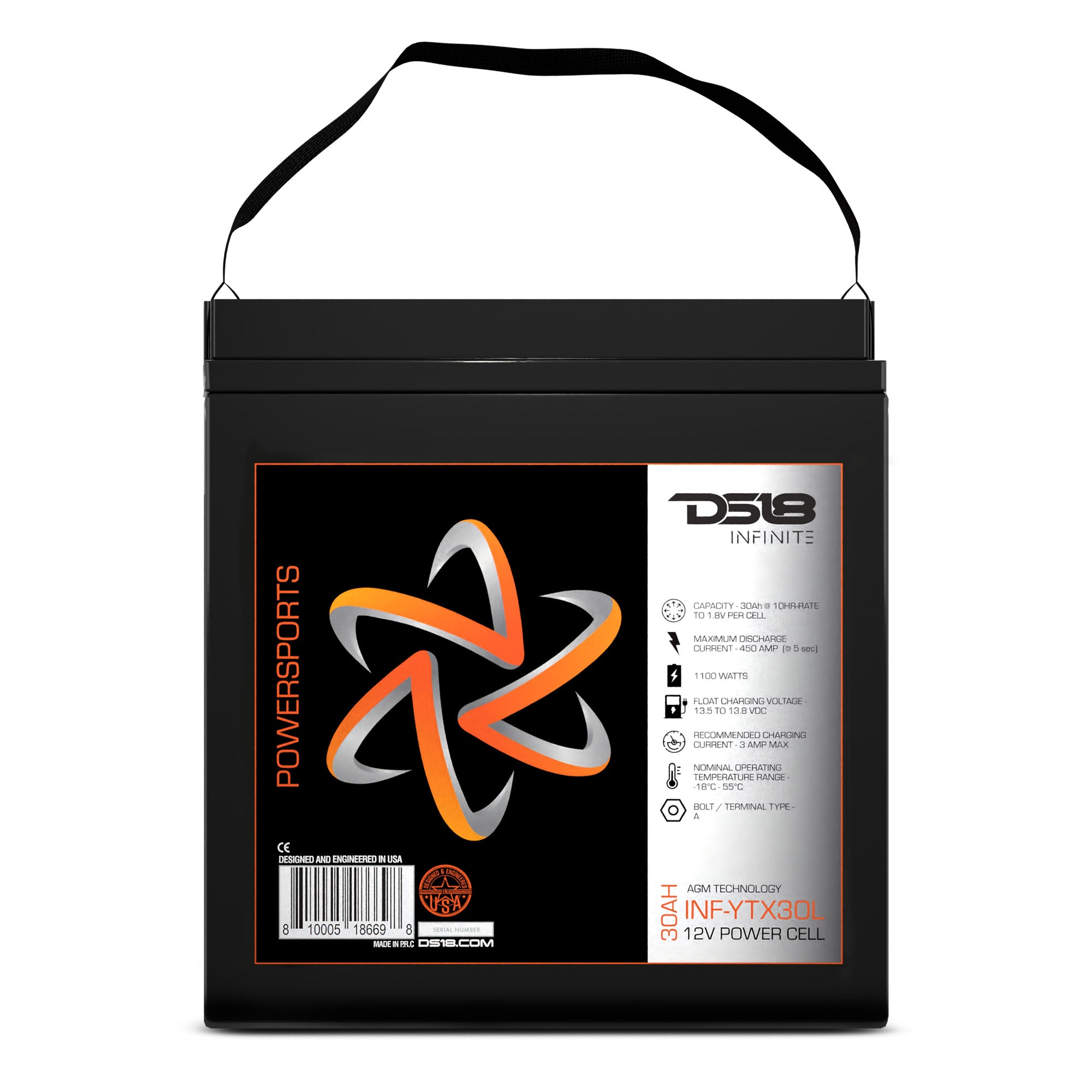 DS18 INFINITE 1100 Watts 30 AH AGM Power Cell For Power Sports