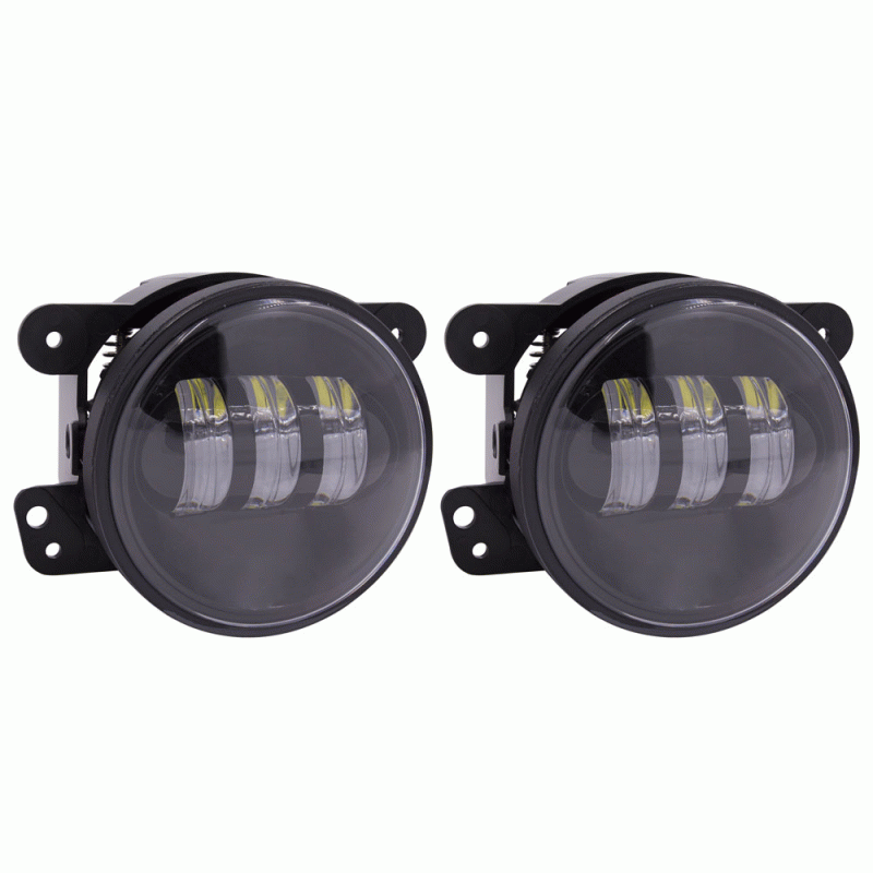 Metra Electronics JP-701FLB Fog Lights with Black Face - 4 Inch, 6 LED