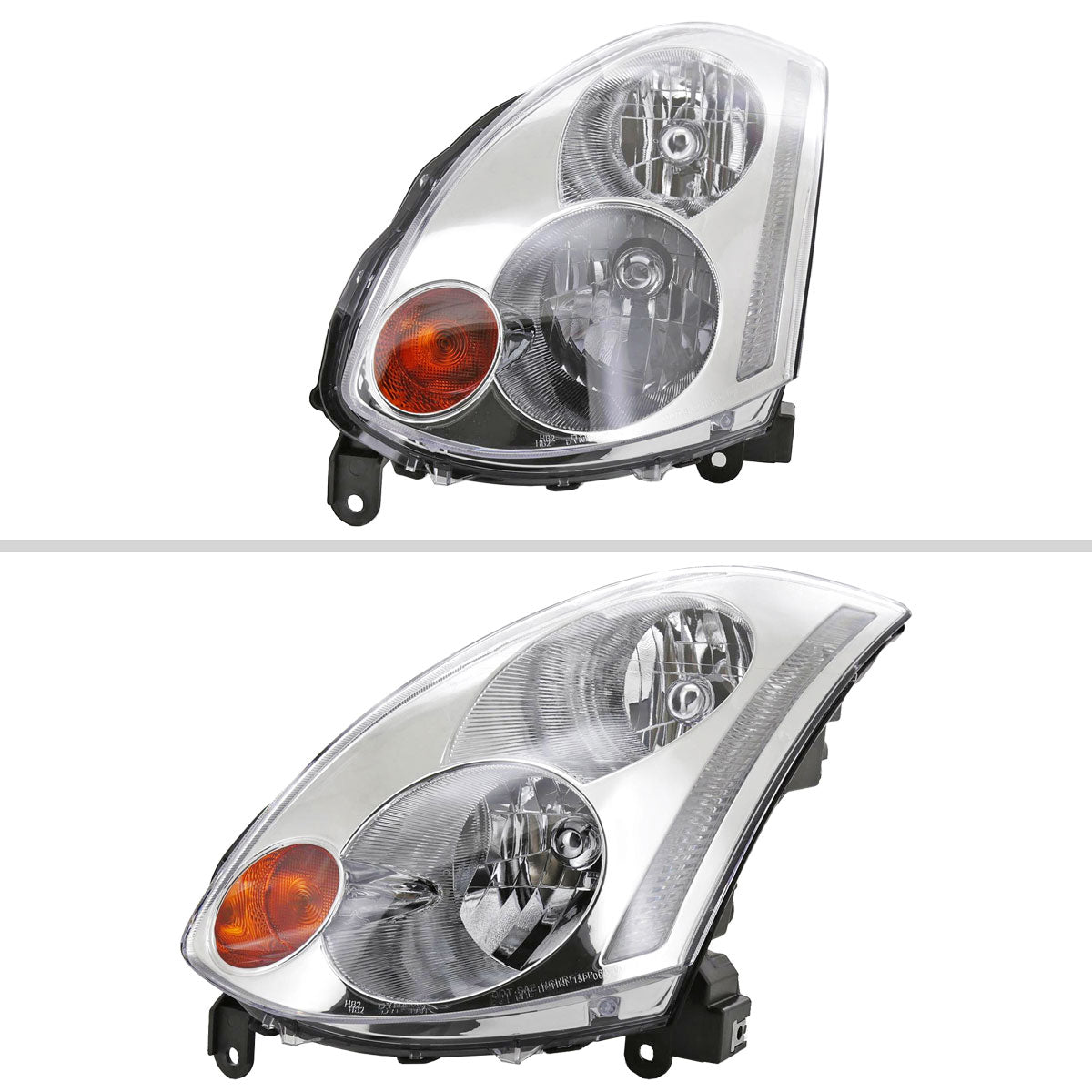 Spec-D 03-05 Infiniti G35 2DR Headlights OEM Style Chrome