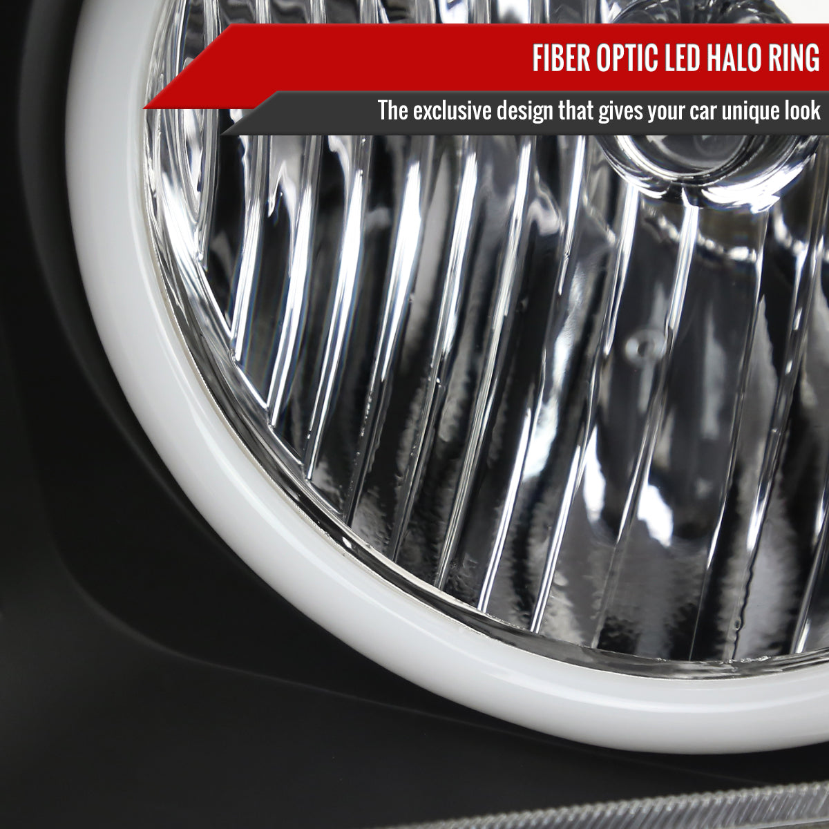 Spec-D 05-09 Ford Mustang LED Halo Headlights OEM Style Black
