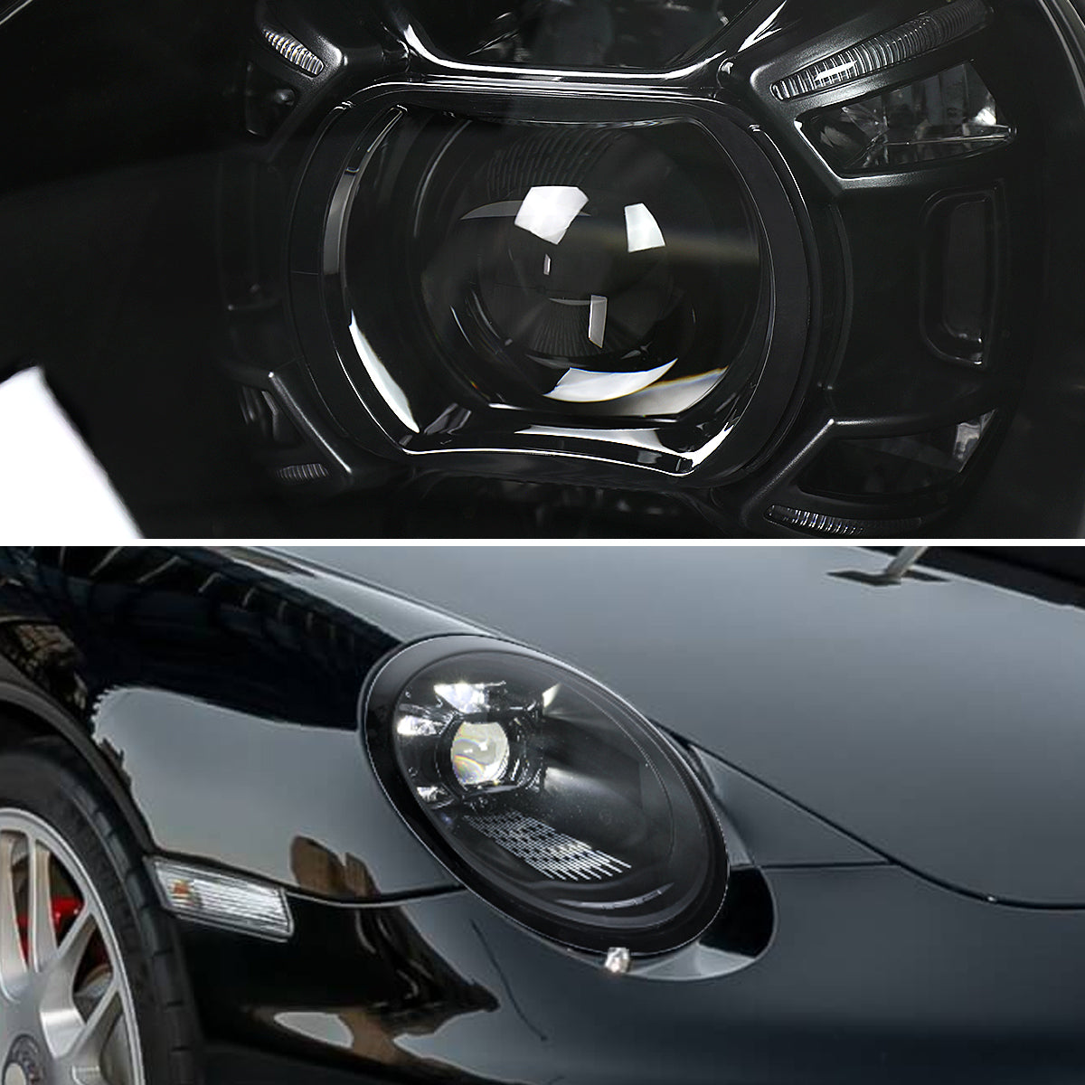 Spec-D 09-13 Porsche 911 997.2 Projector Headlights Black
