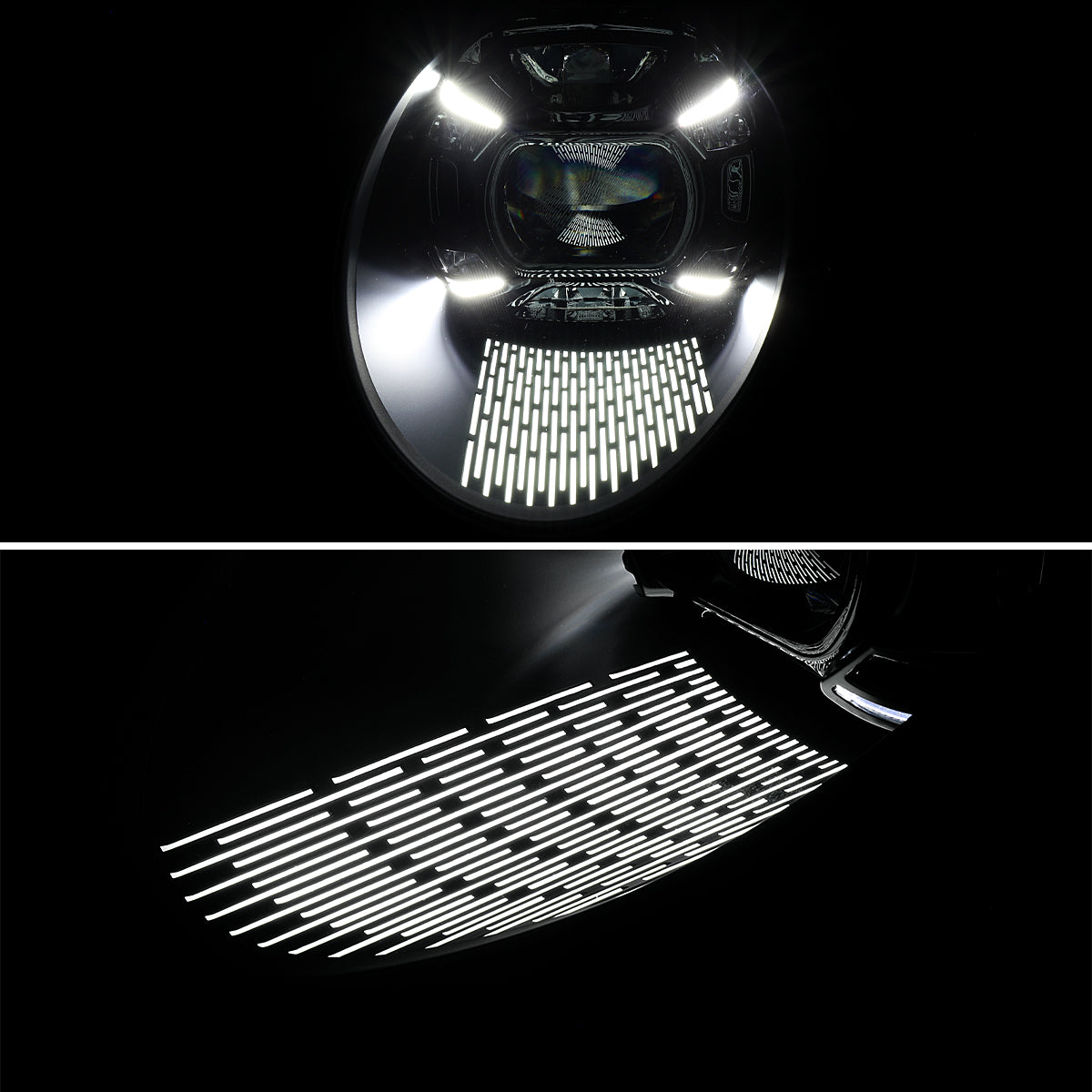Spec-D 12-2018 Porsche 911 991 LED Projector Headlights Black