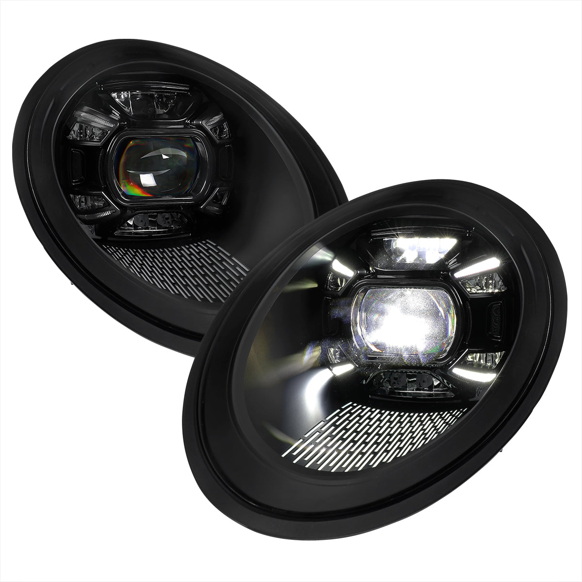 Spec-D 12-2018 Porsche 911 991 LED Projector Headlights Black