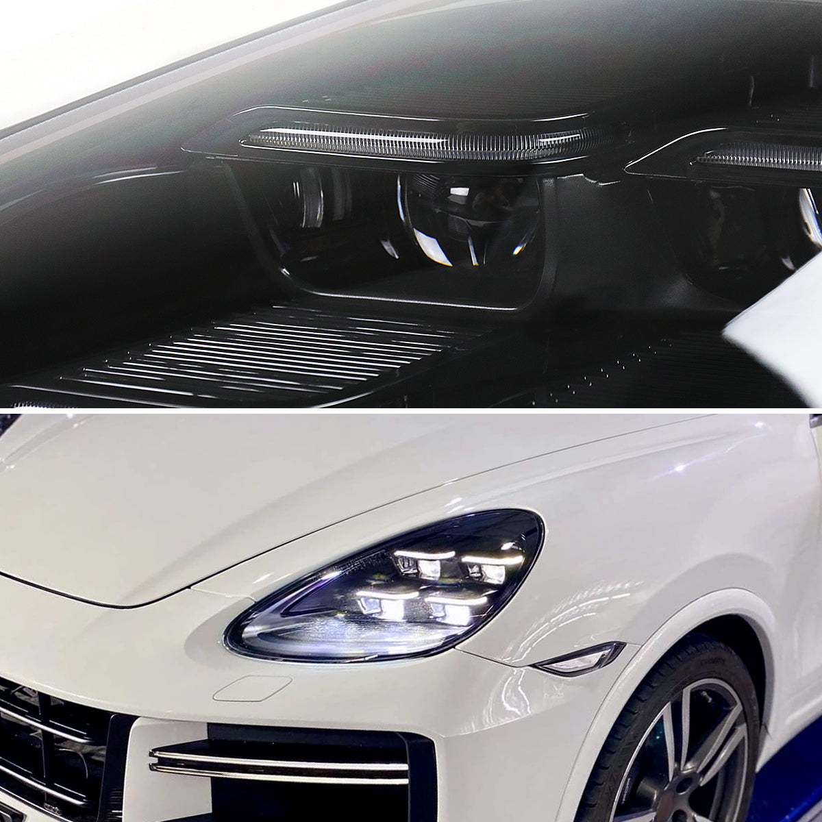 Spec-D 11-14 Porsche Cayenne 958.1 LED Projector Headlights Black