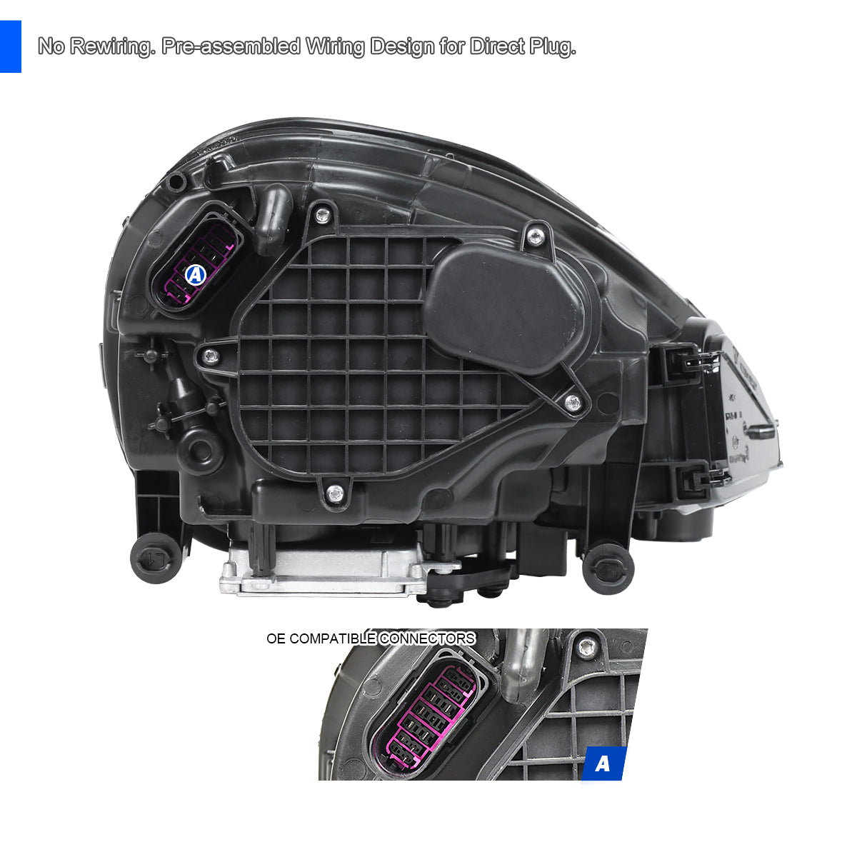 Spec-D 15-17 Porsche Cayenne 958.2 Pro Headlights for non-Dynamic Blk
