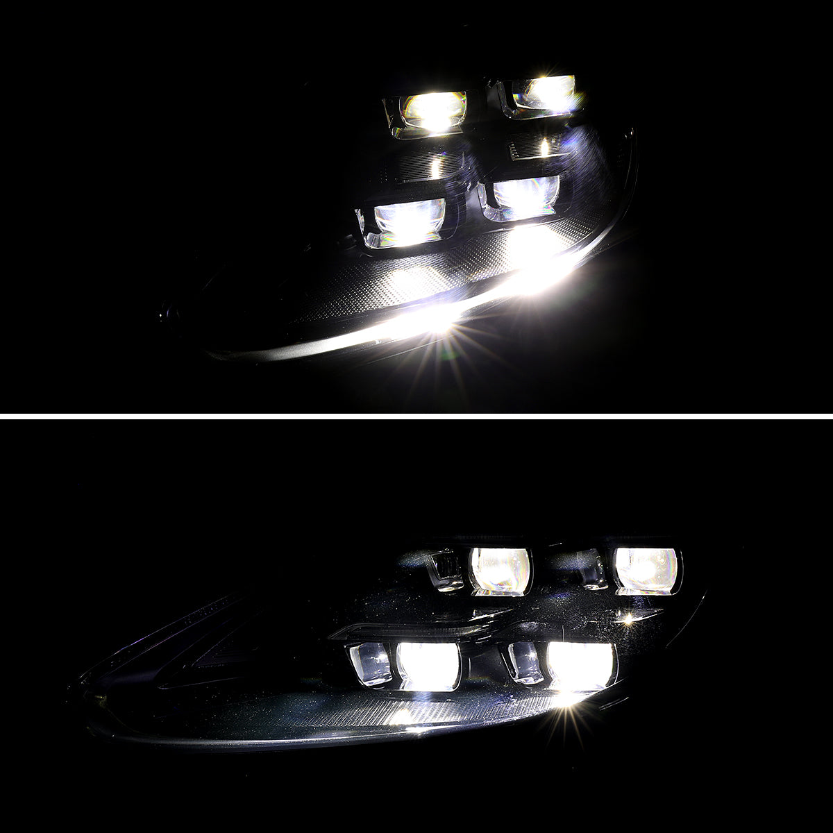 Spec-D 15-17 Porsche Cayenne 958 Matrix Style Headlights Dynamic Black