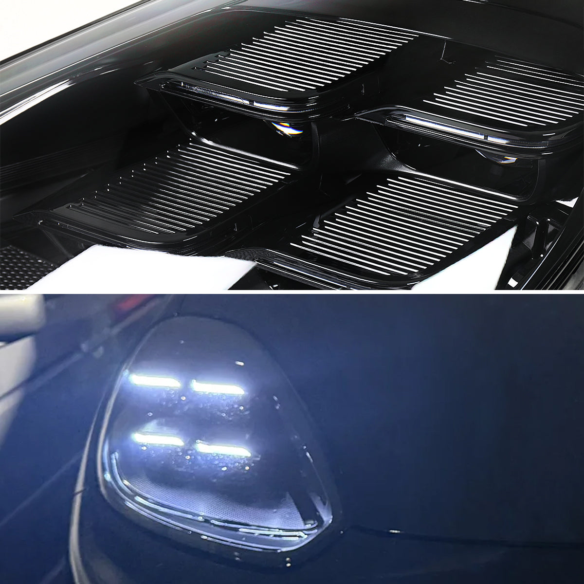 Spec-D 15-17 Porsche Cayenne 958 Matrix Style Headlights Dynamic Black