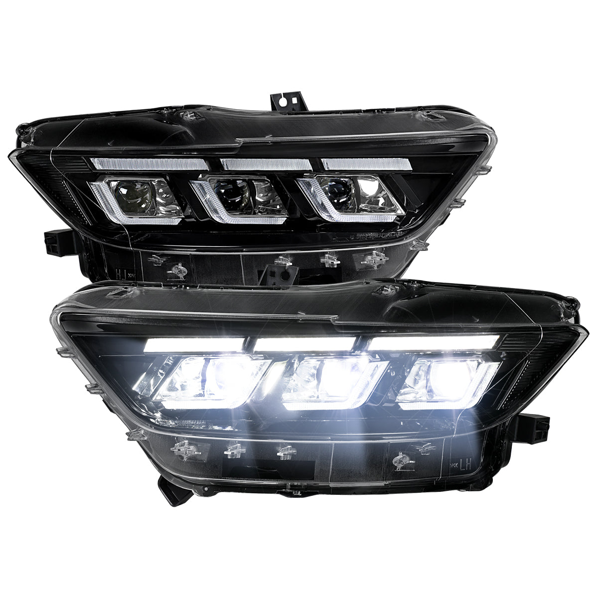 Spec-D 15-17 Mustang Headlights Sequential Start-Up Animation Black