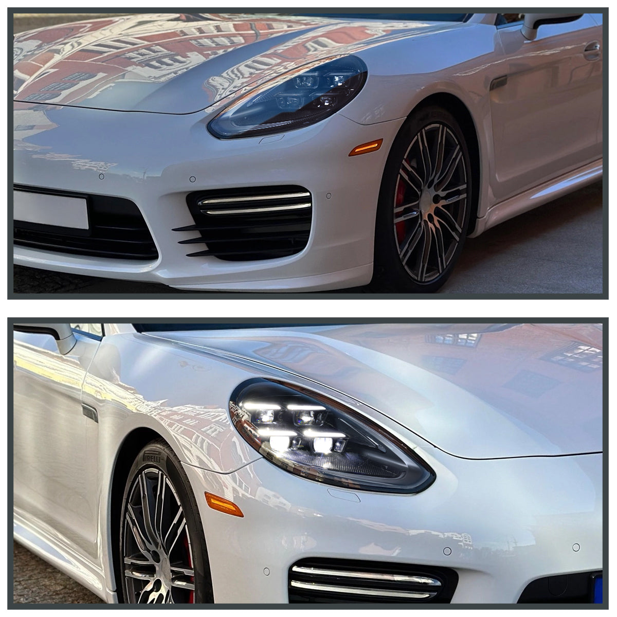 Spec-D 14-16 Porsche Panamera 970 Matrix Style Headlights non HID Blk