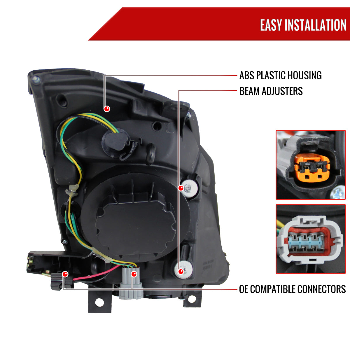 Spec-D 03-05 350Z Projector Headlights Factory HID Chrome/Smoked