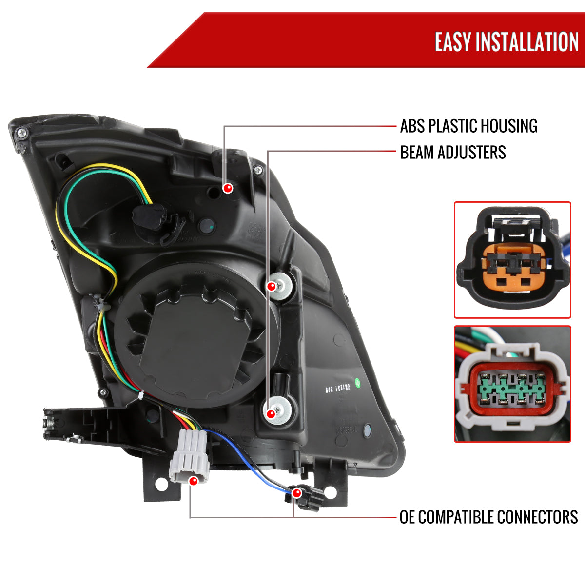 Spec-D 03-05 350Z SEQ Projector Headlights Black w/ Smoked Lens
