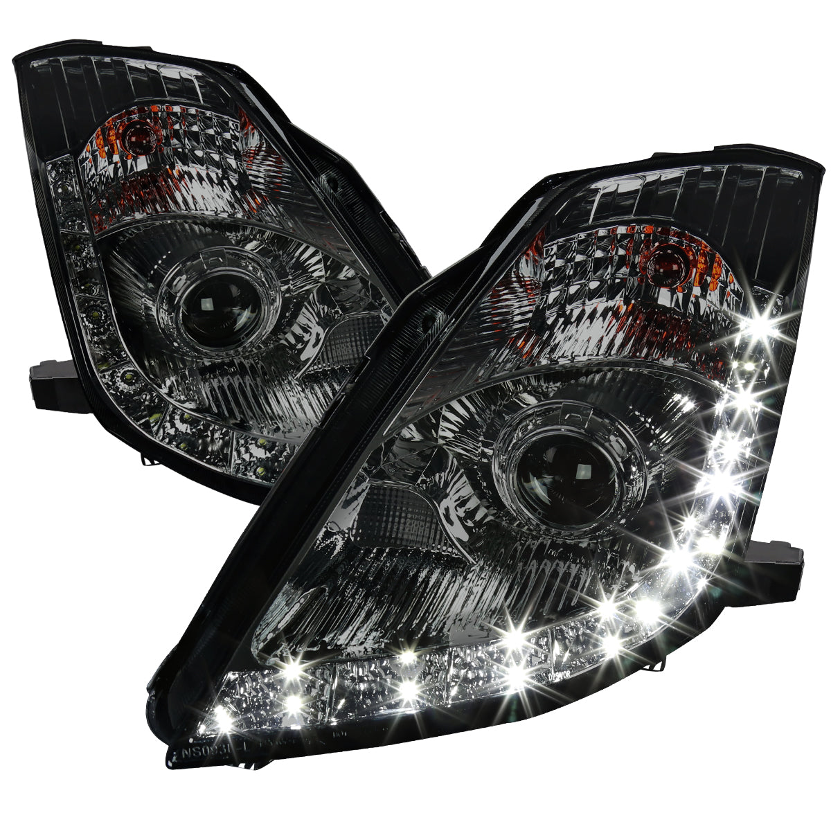 Spec-D 06-09 350Z LED Projector Headlights Chrome/Smoked Lens