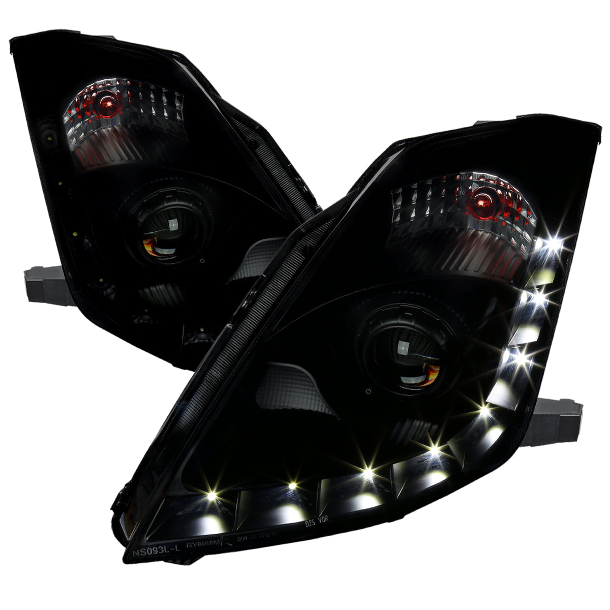 Spec-D 06-09 350Z LED Projector Headlights Black/Smoked Lens