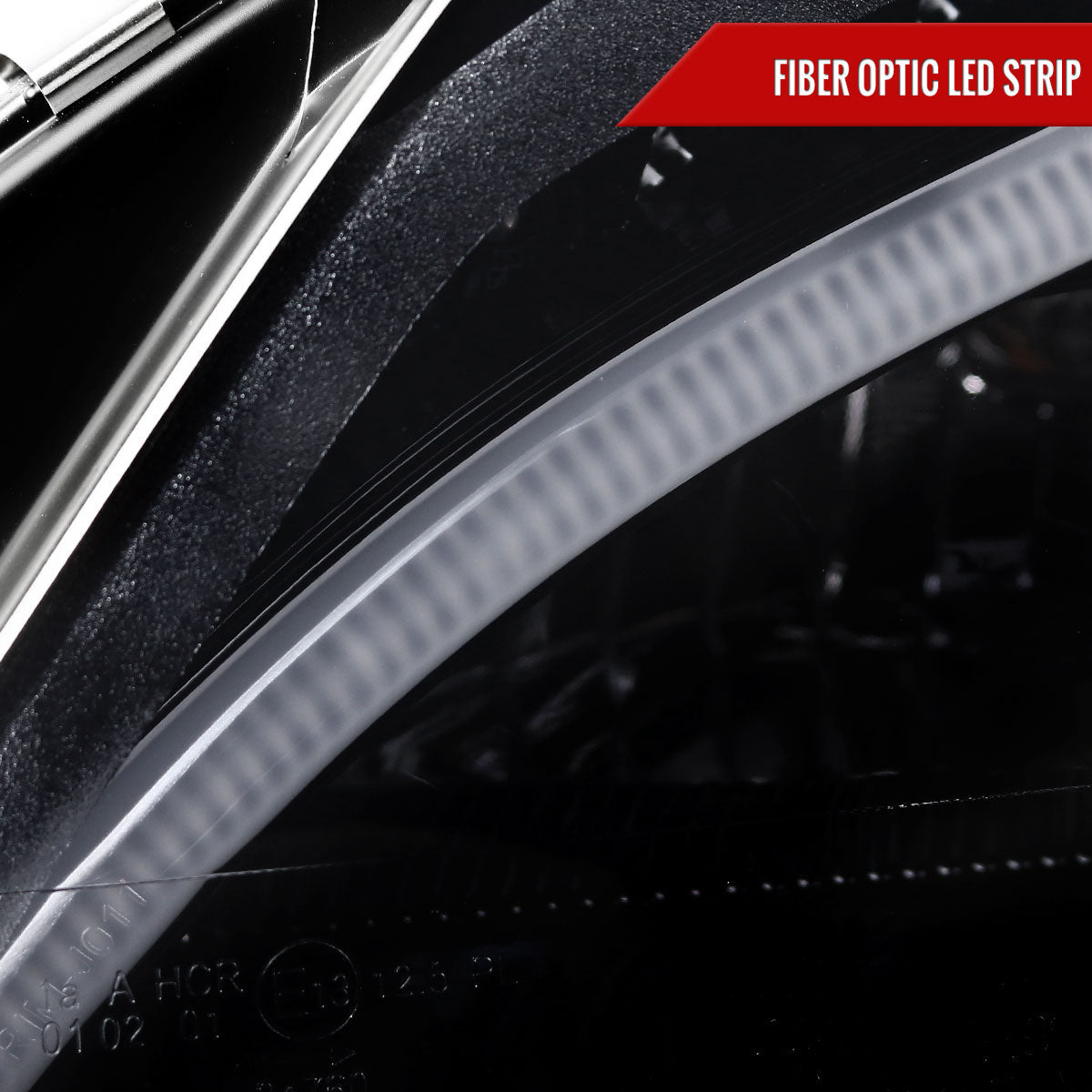 Spec-D 08-11 Benz W204 C Class Pro Headlights Light Bar Black /Smoked