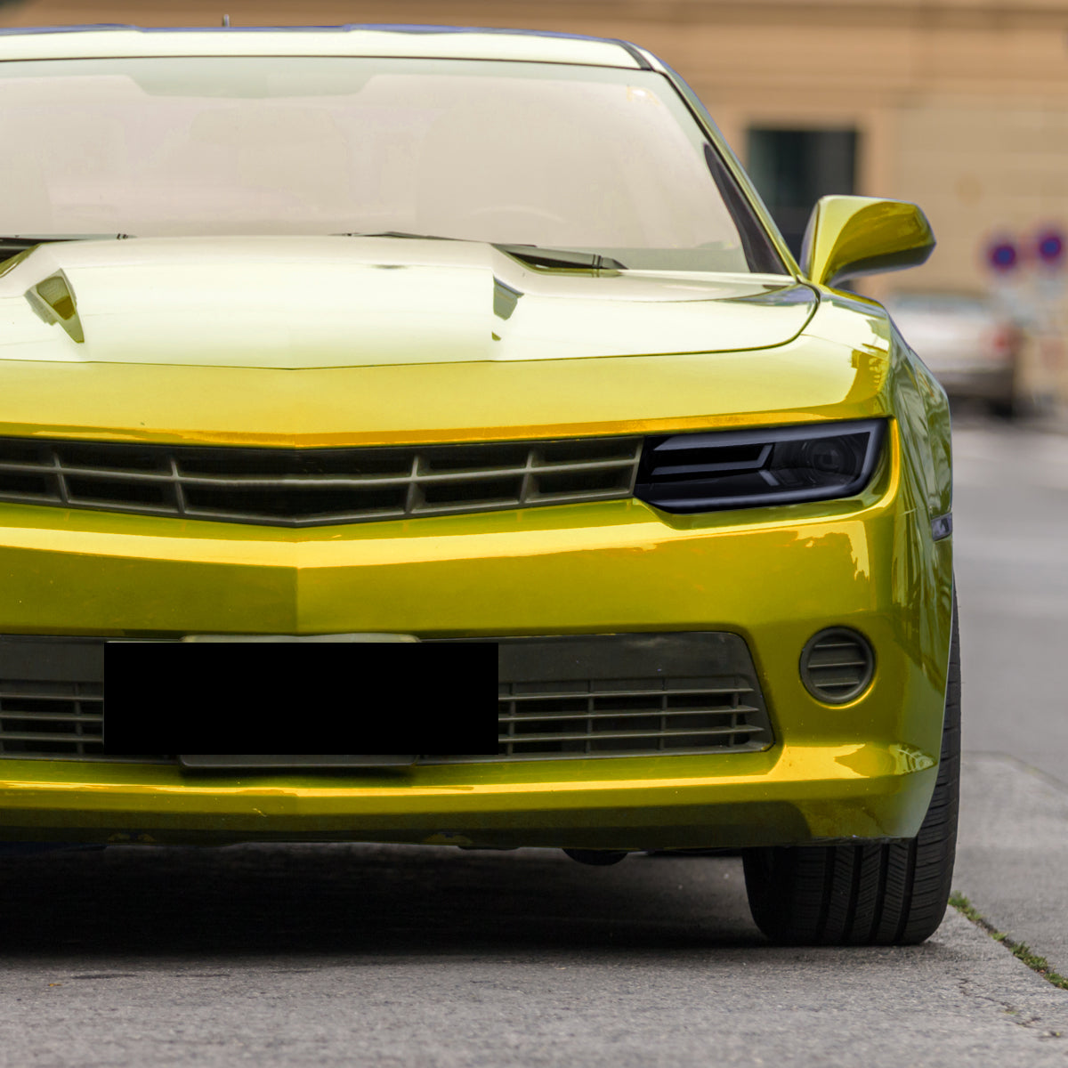 Spec-D 14-15 Chevy Camaro Headlights SEQ LED Strip Black/Smoked
