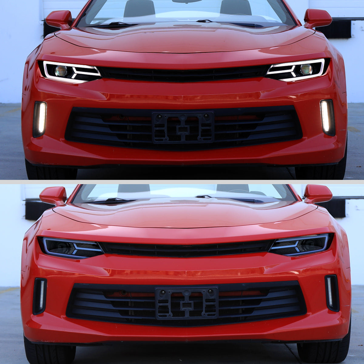 Spec-D 16-18 Chevy Camaro Sequential LED Headlights Chrome/Smoked