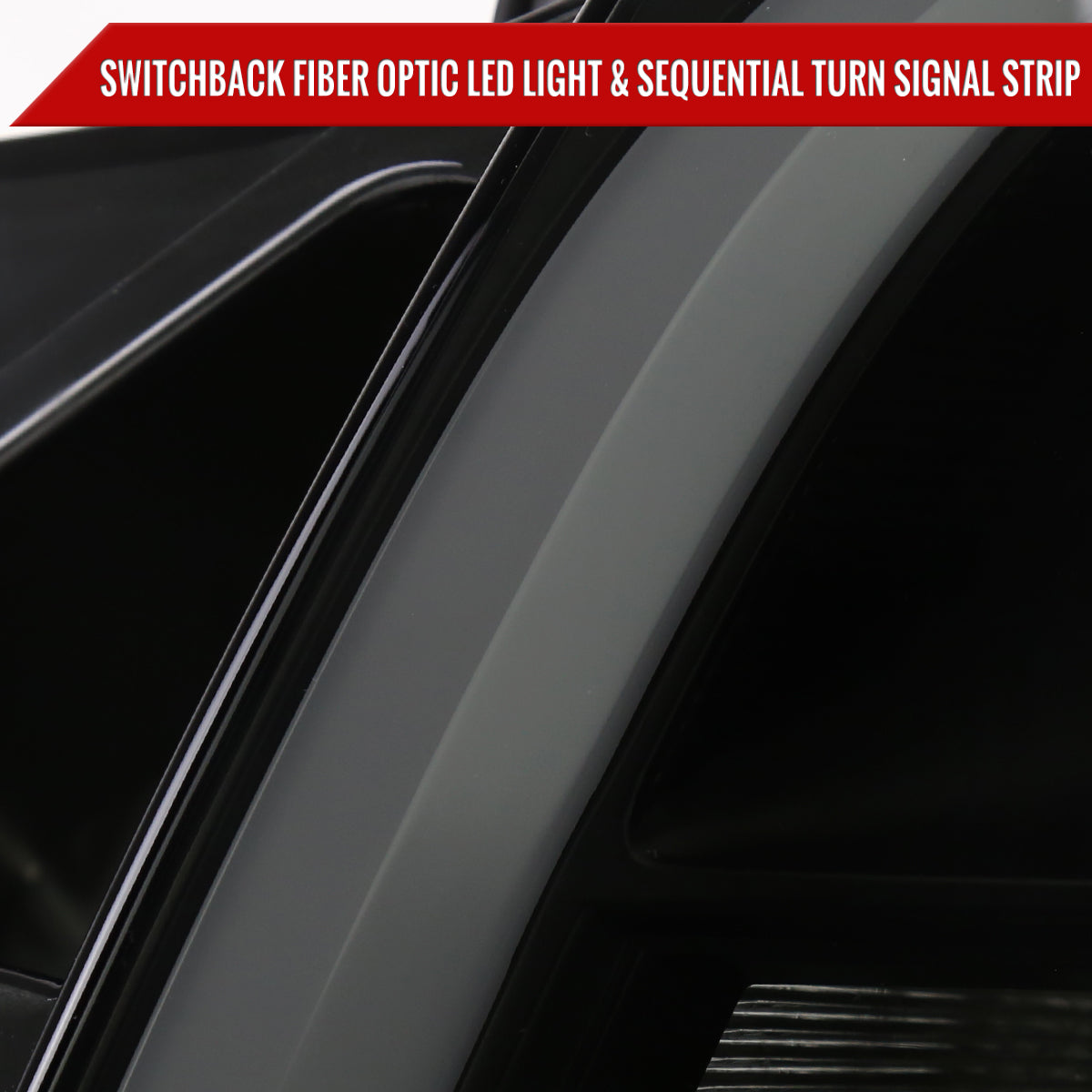 Spec-D 03-07 Cadillac CTS Headlights Halo Sequential DRL Black/Smoked