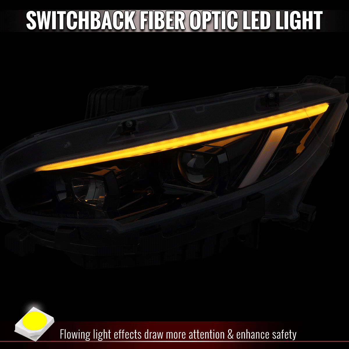 Spec-D 21-23 Ford F-150 Driver Headlight OEM Chrome Replacement