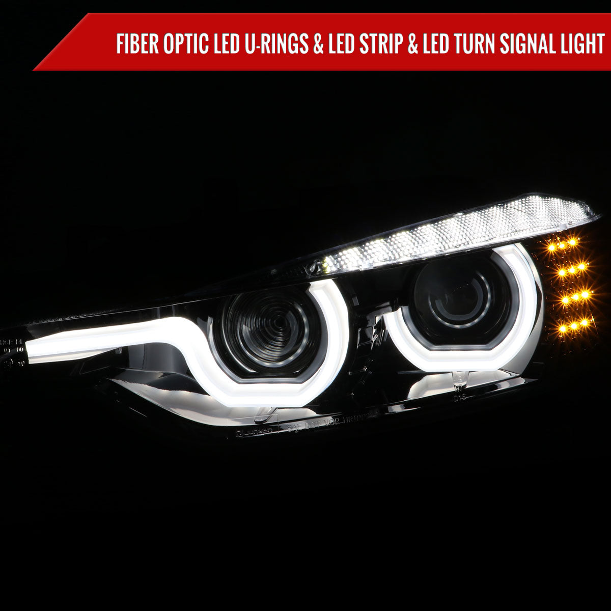 Spec-D 12-15 BMW F30 3-Series 4DR Projector Headlights HID Type Black