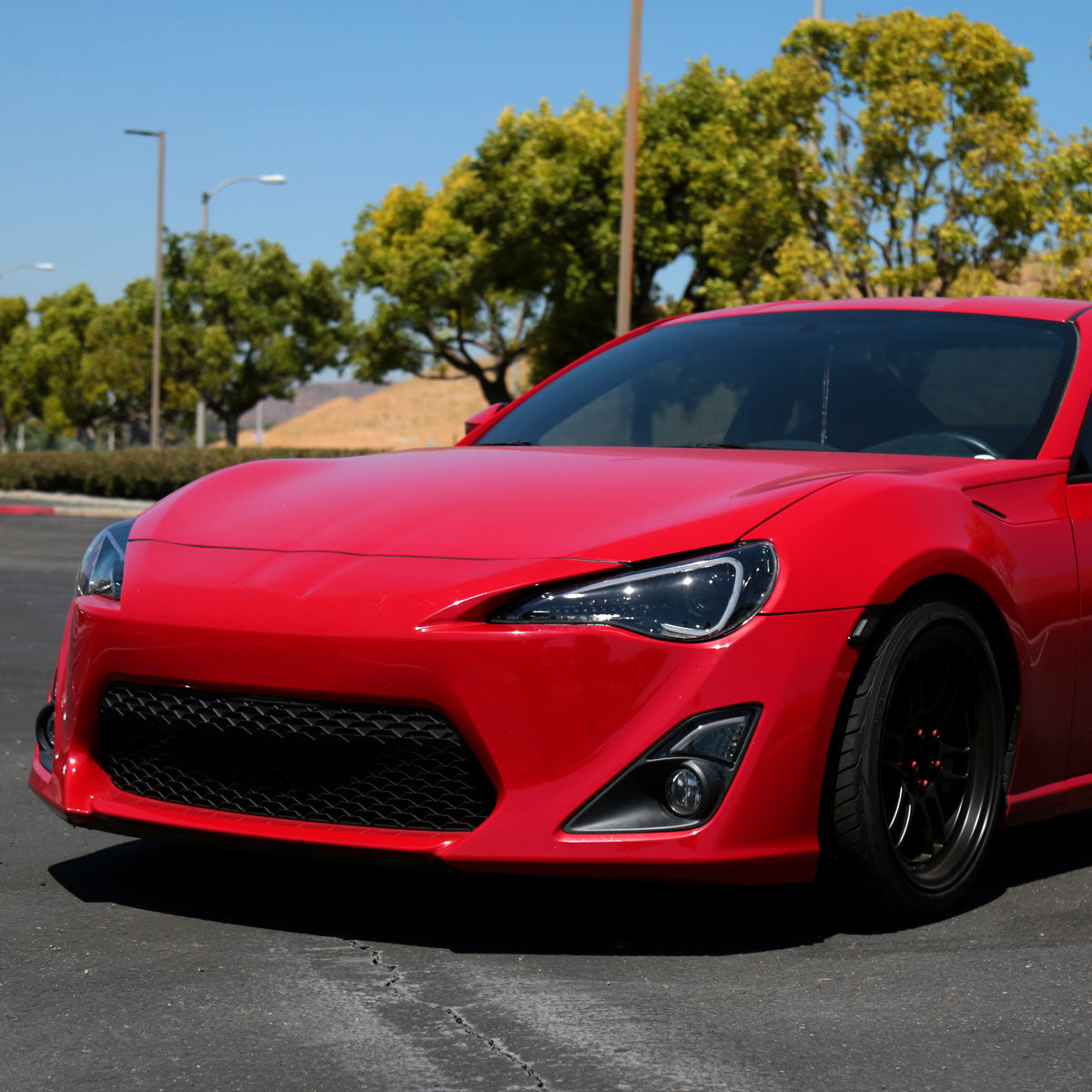 Spec-D 12-17 86 Scion FR-S Headlights LED Bar Sequential Glossy Black