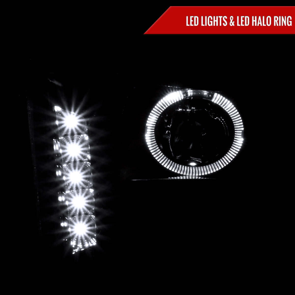Spec-D 05-09 Ford Mustang Halo Projector Headlights Black
