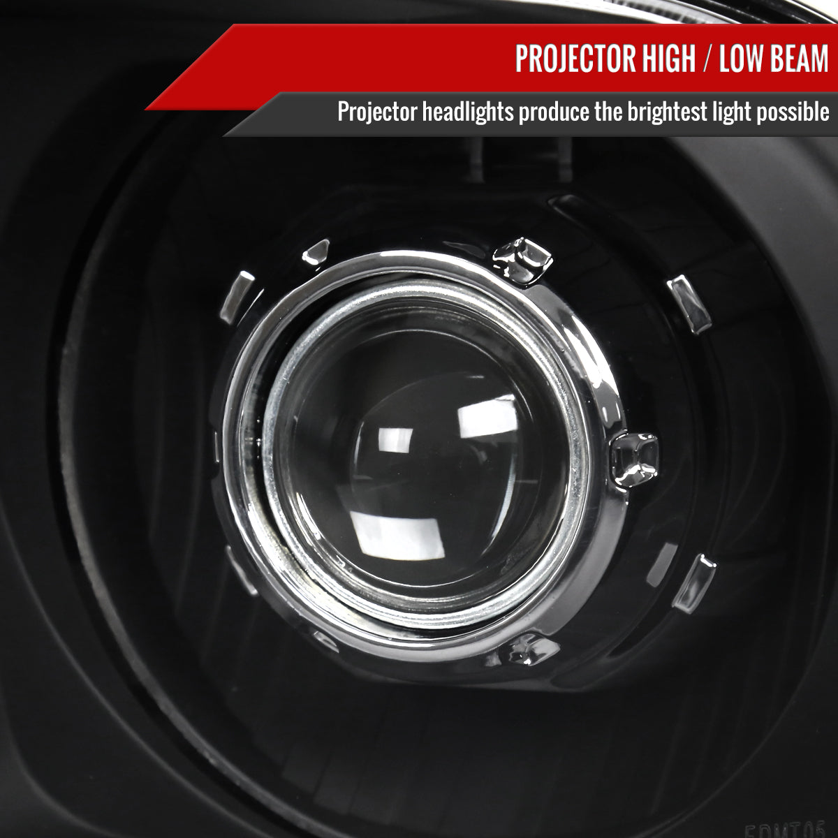 Spec-D 05-09 Ford Mustang H1 bulb Projector Headlights Black