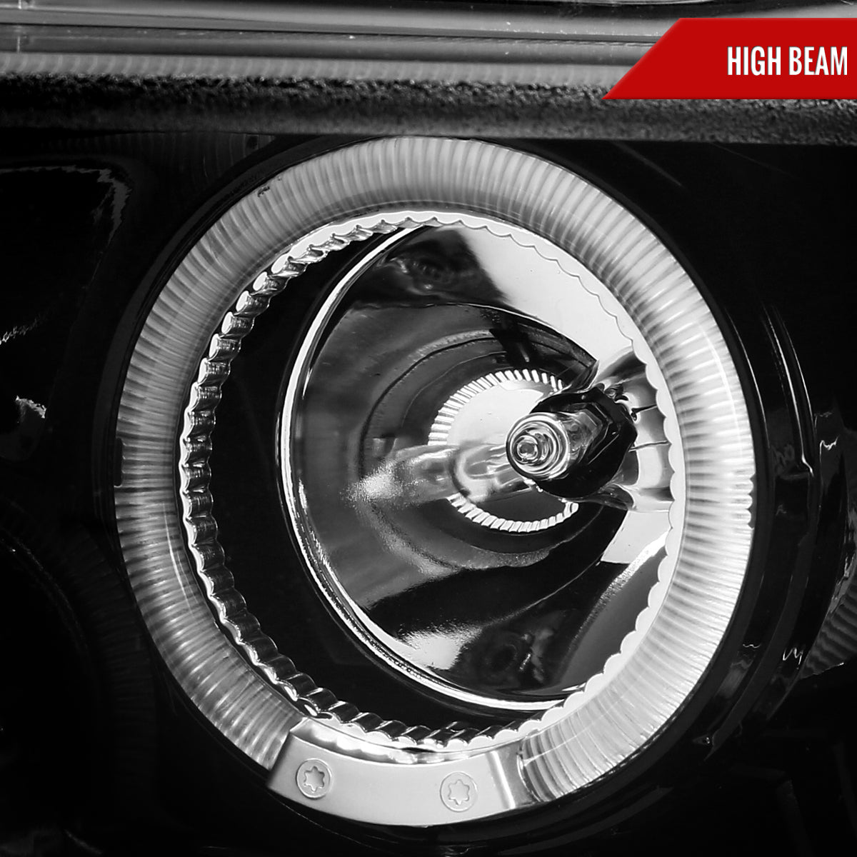Spec-D 10-14 Ford Mustang Headlights Dual Projector Jet Black/Clear