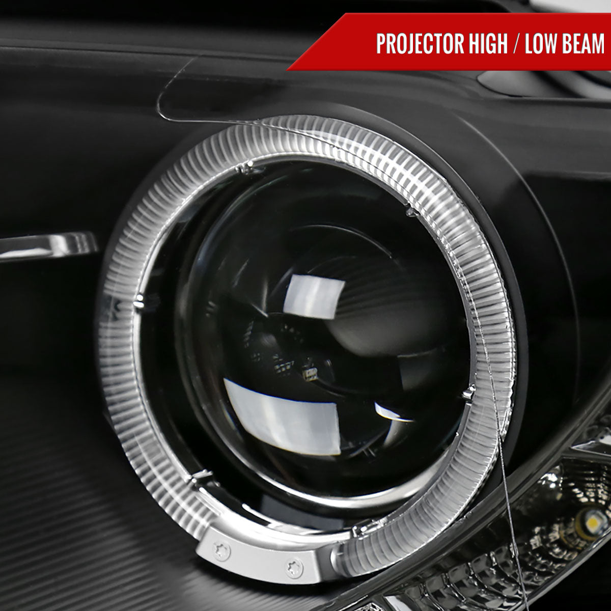 Spec-D 06-10 VW Passat Halo Headlights R8 Style Light Strip Black