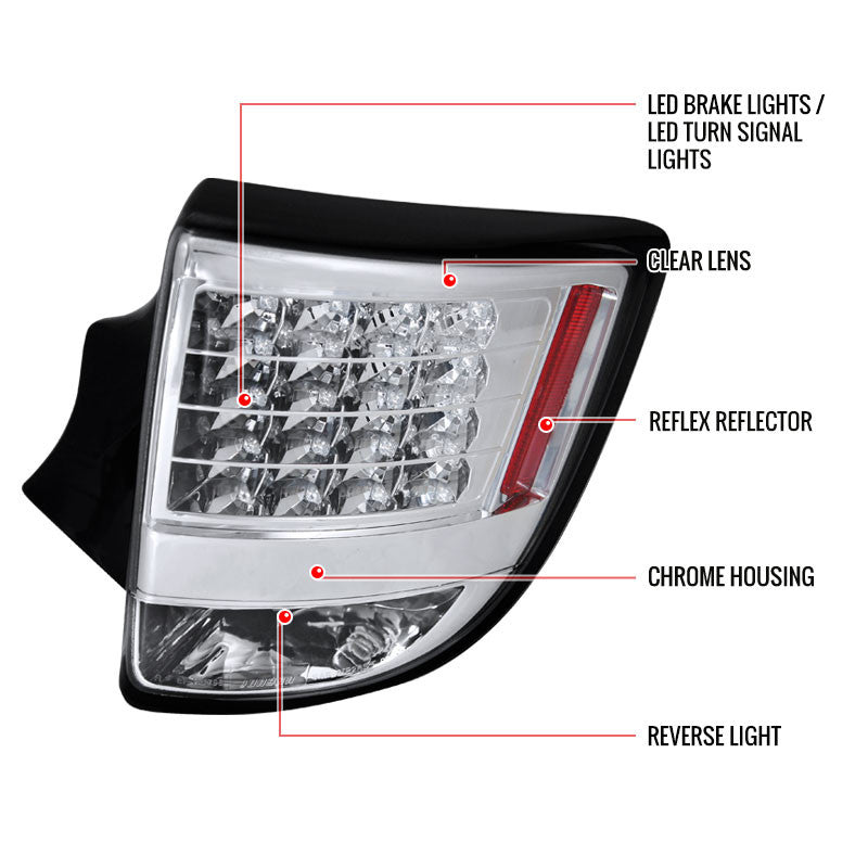 Spec-D 00-05 Toyota Celica Chrome LED Tail Lights