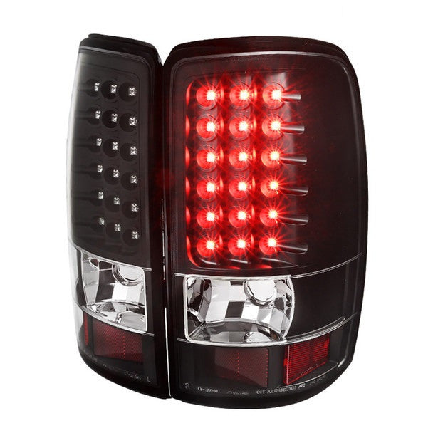 Spec-D 00-06 GMC Yukon Denali Tail Lights LED V2 Matte Black/Clear