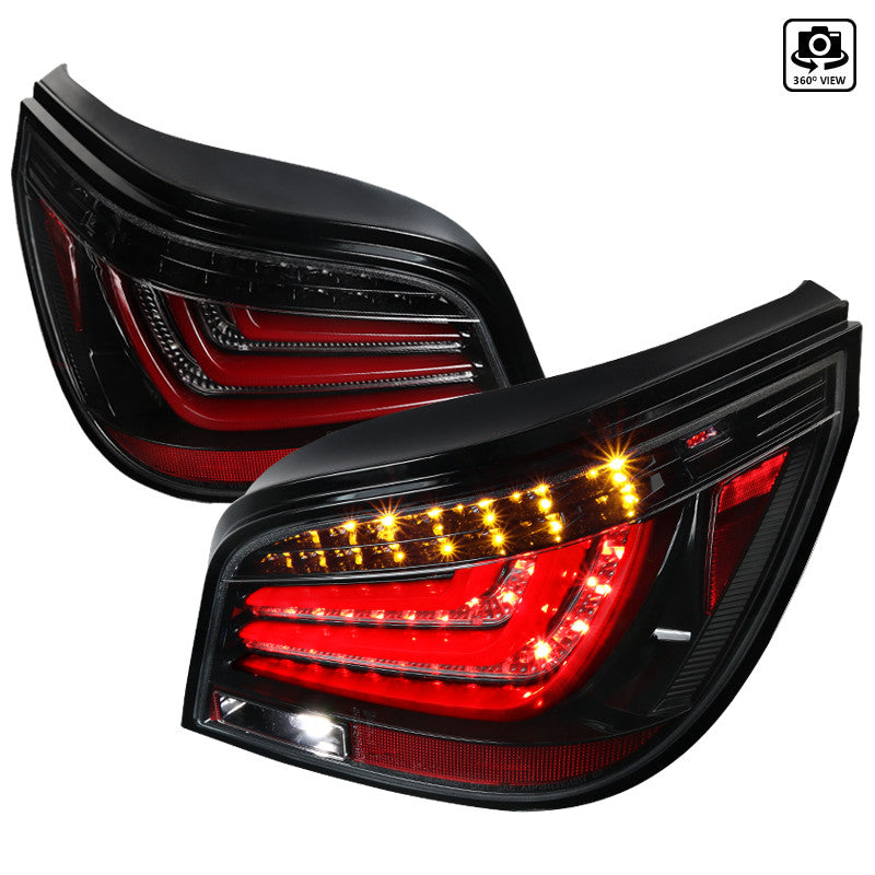 Spec-D 08-10 BMW E60 525i 530i 535i 550i LED Tail Lights Black