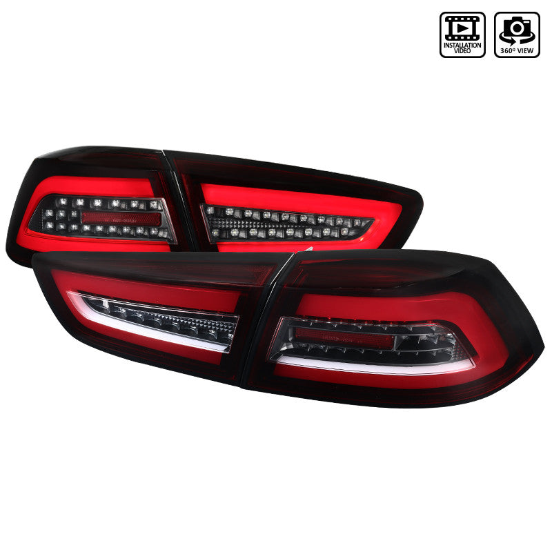 Spec-D 08-17 Mitsubishi Lancer EVO X LED Tail Lights Red