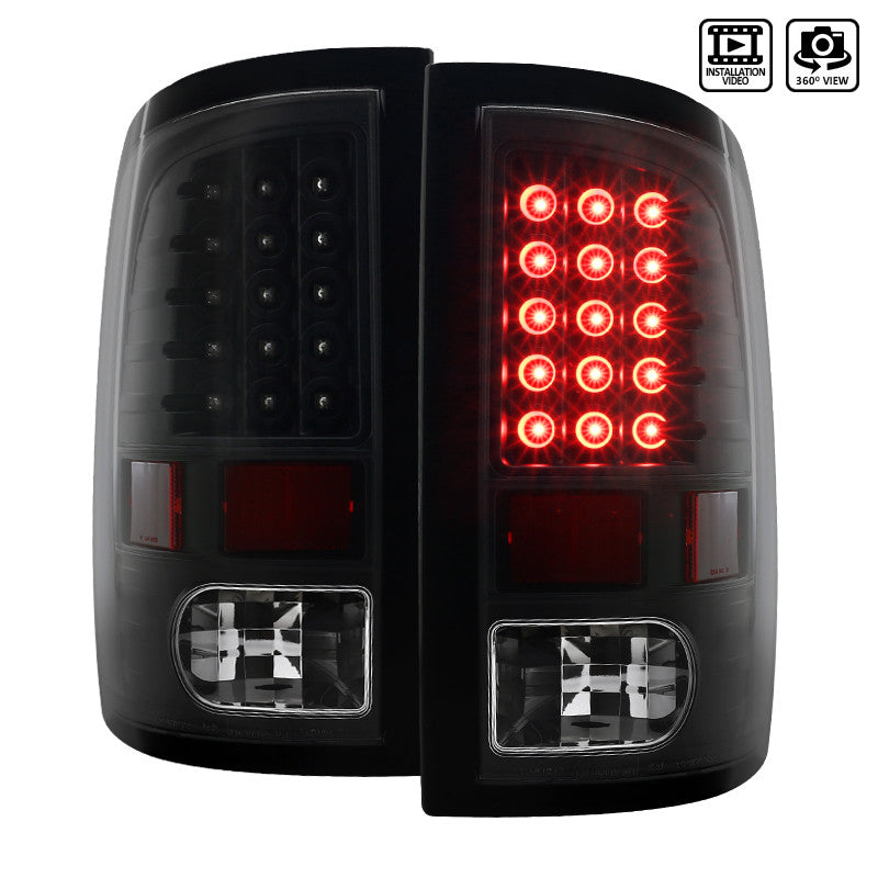 Spec-D 09-18 Dodge Ram 1500 LED Tail Lights Matte Black